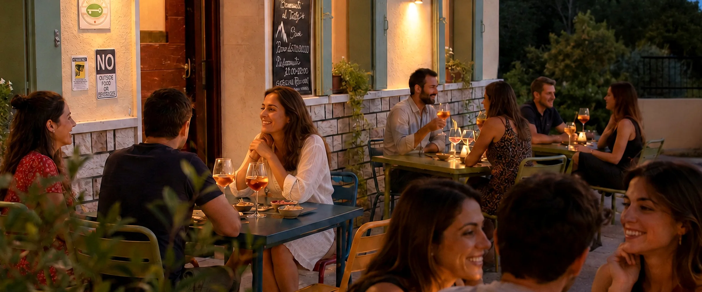 Restaurant terrace at Tilly's